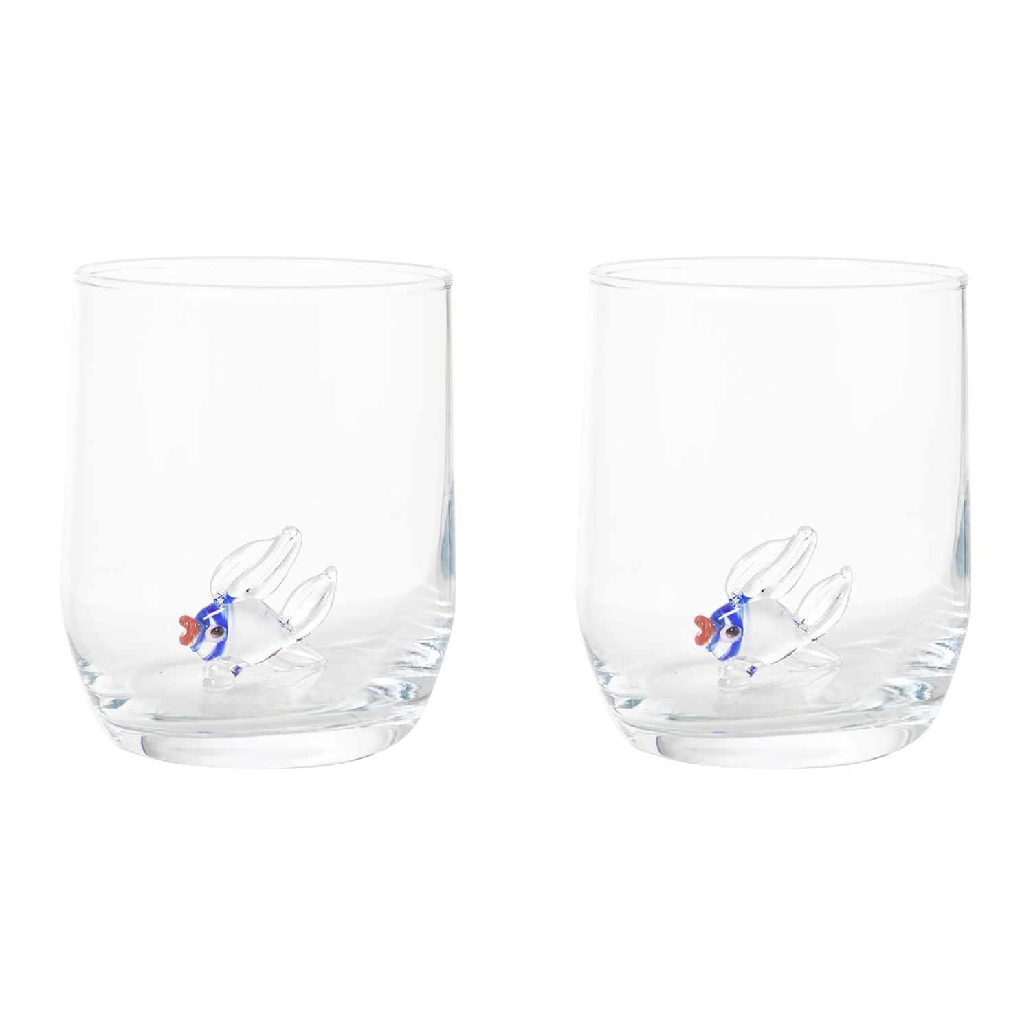 Mudo Concept Mavi Balık Figürlü Bardak Seti 2'li 205 ml