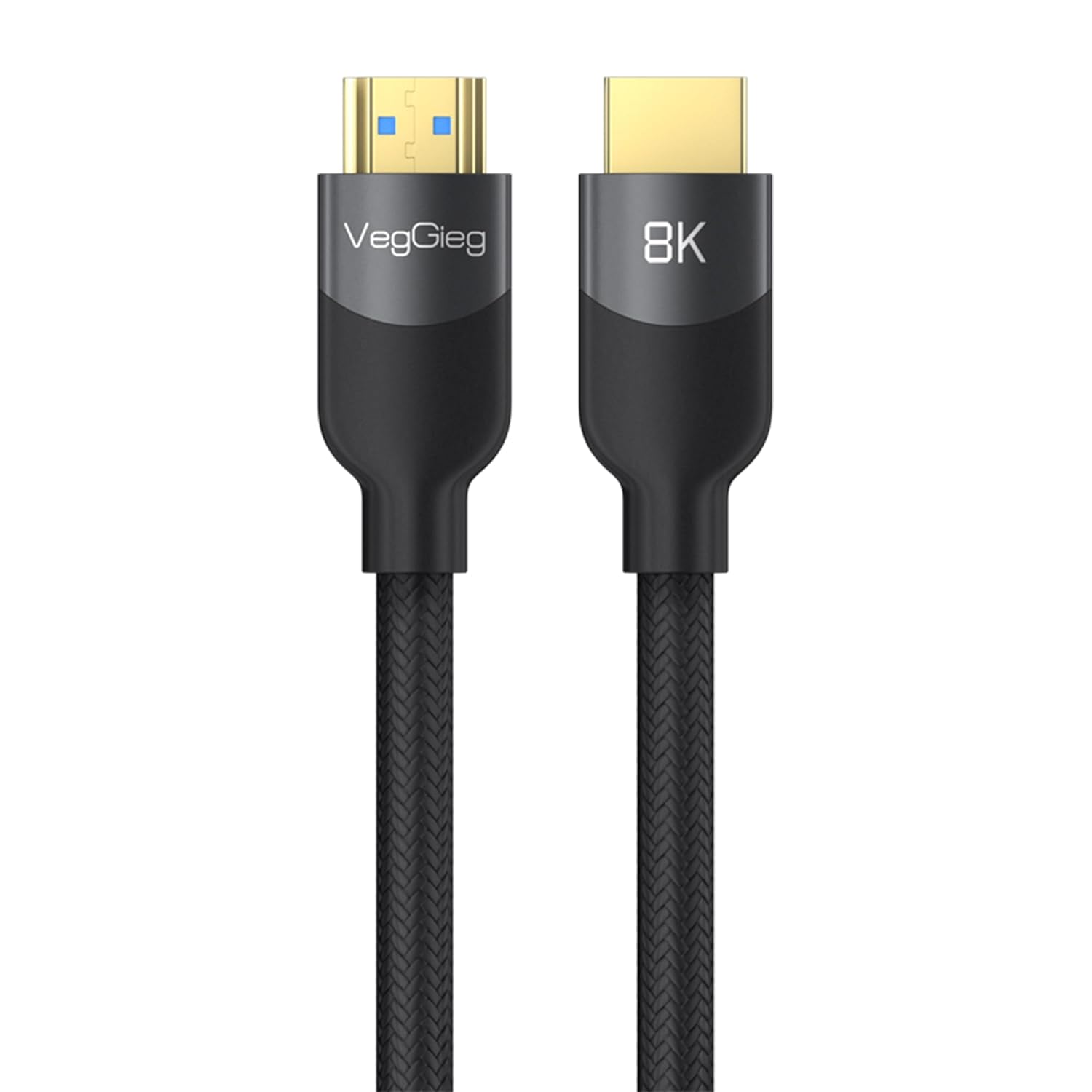 VegGieg Premium 8K 60Hz 4K 120Hz HDCP ARC HDR Örgülü HDMI 2.1 Kablo 5 Metre