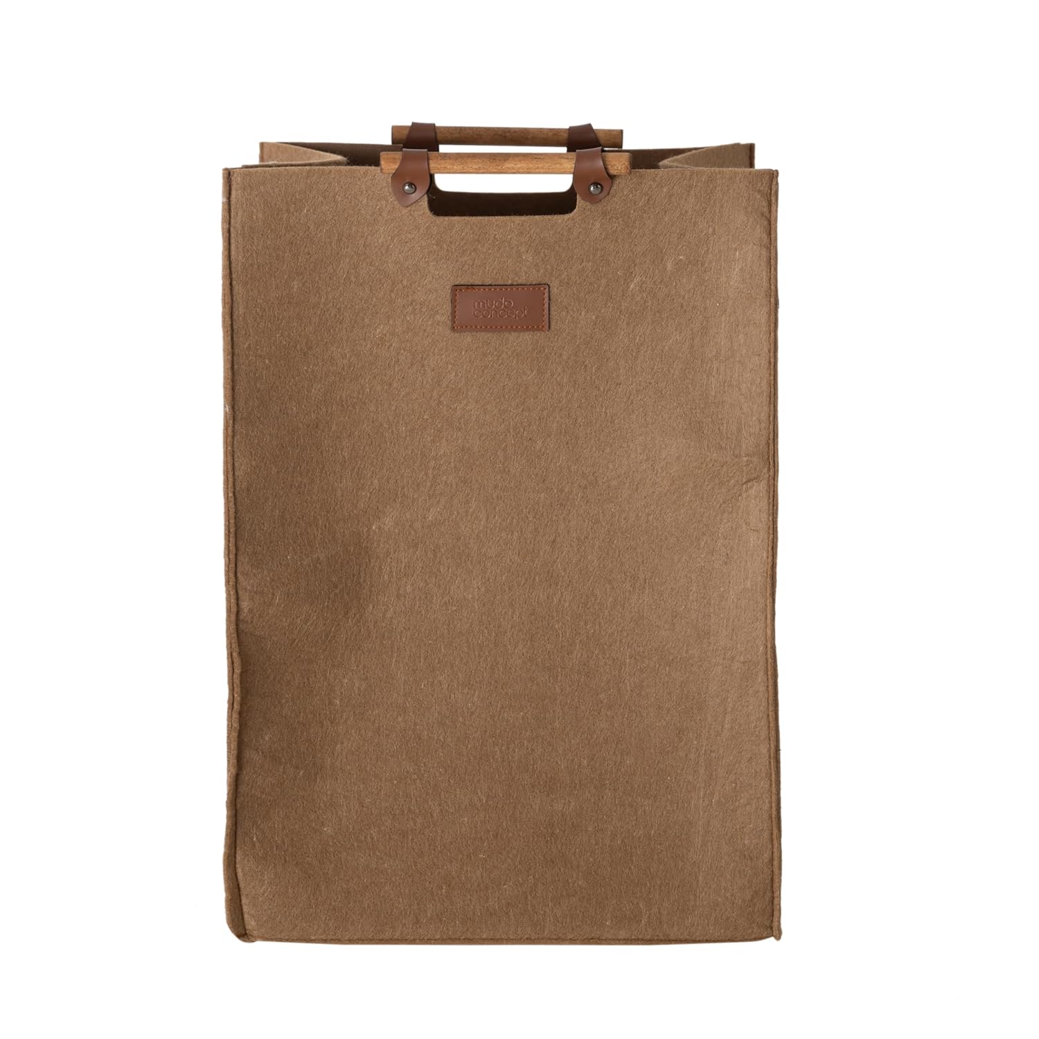 Mudo Home Dodie Keçe Çamaşır Sepeti Koyu Bej 29.5x37.5x52.5