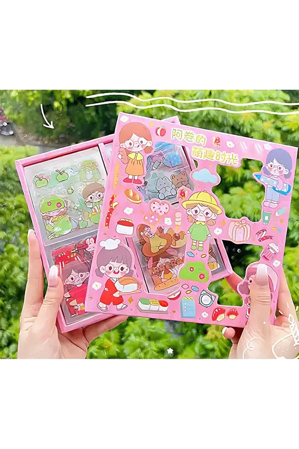 GUGUK Garden Girl Temalı 100 Yaprak 4 Bölmeli Sticker Seti • Bullet Journal