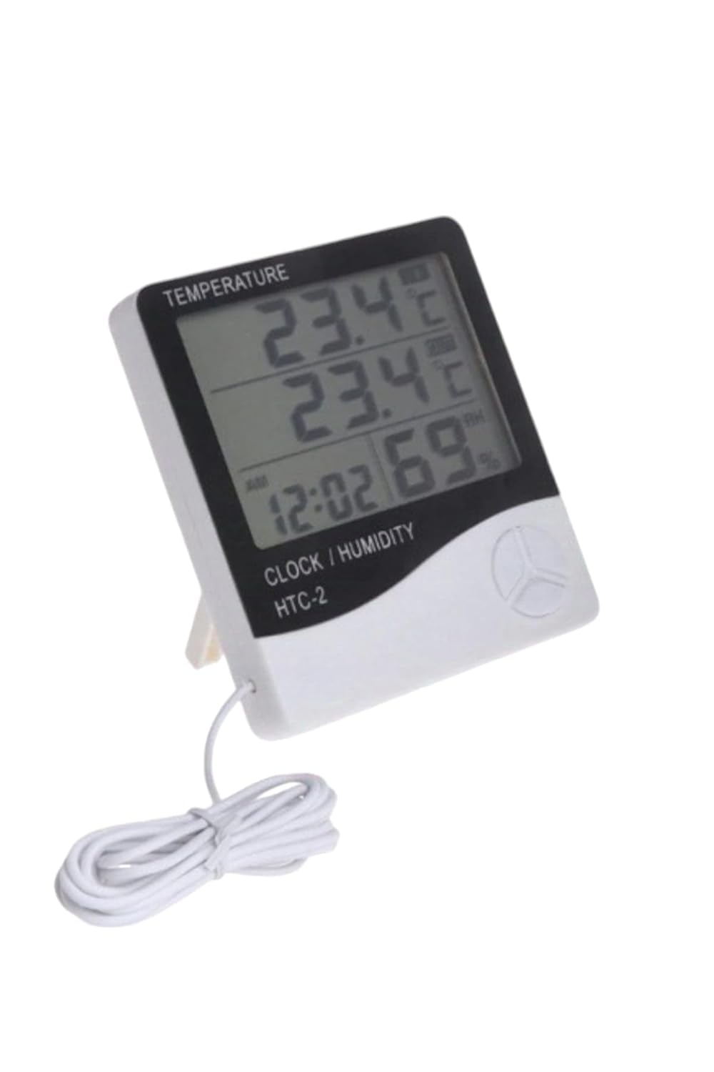 Htc-2 Dijital Termometre Saat Nem Ve Sıcaklık Ölçer Iç Dış Mekan