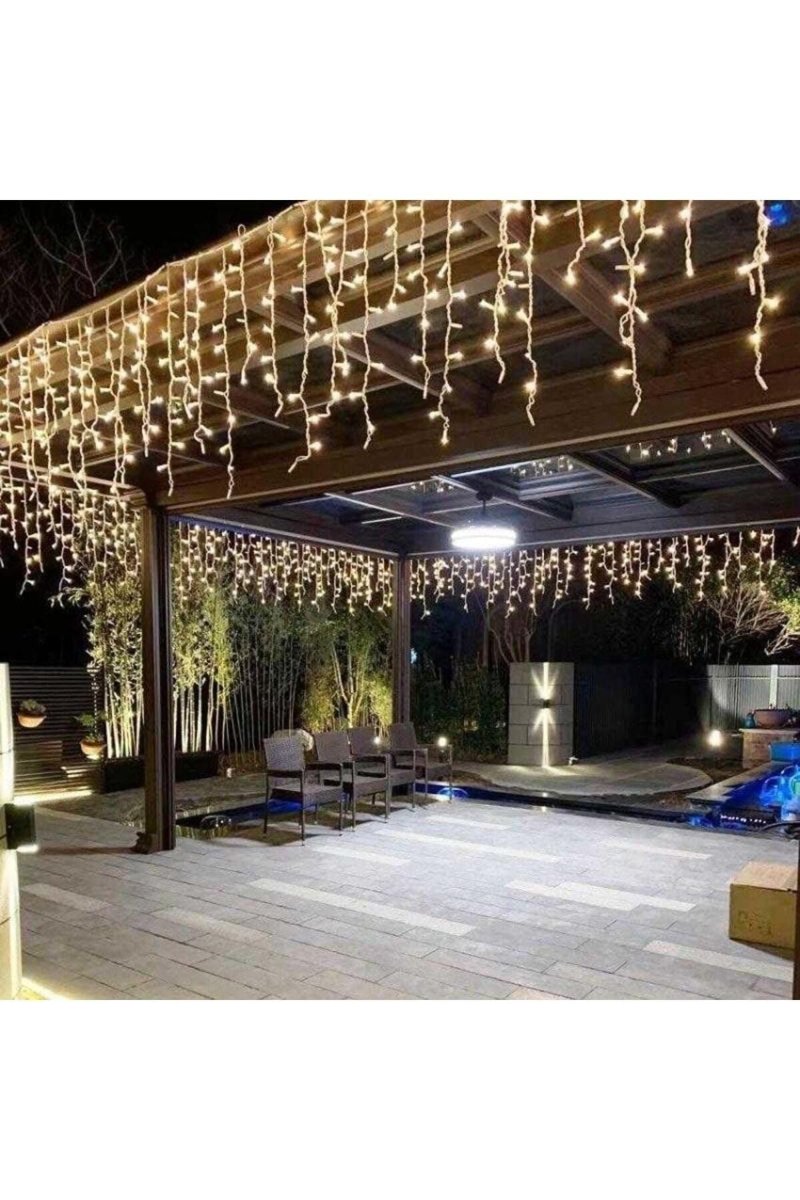 Kuzey 4 Metre Gün Işığı Saçak Perde Led Işık 16 Dallı 70 Cm 50 Cm 35 Cm Dir Eklemeli Perde Işık Saçak Led GÜN IŞIĞI