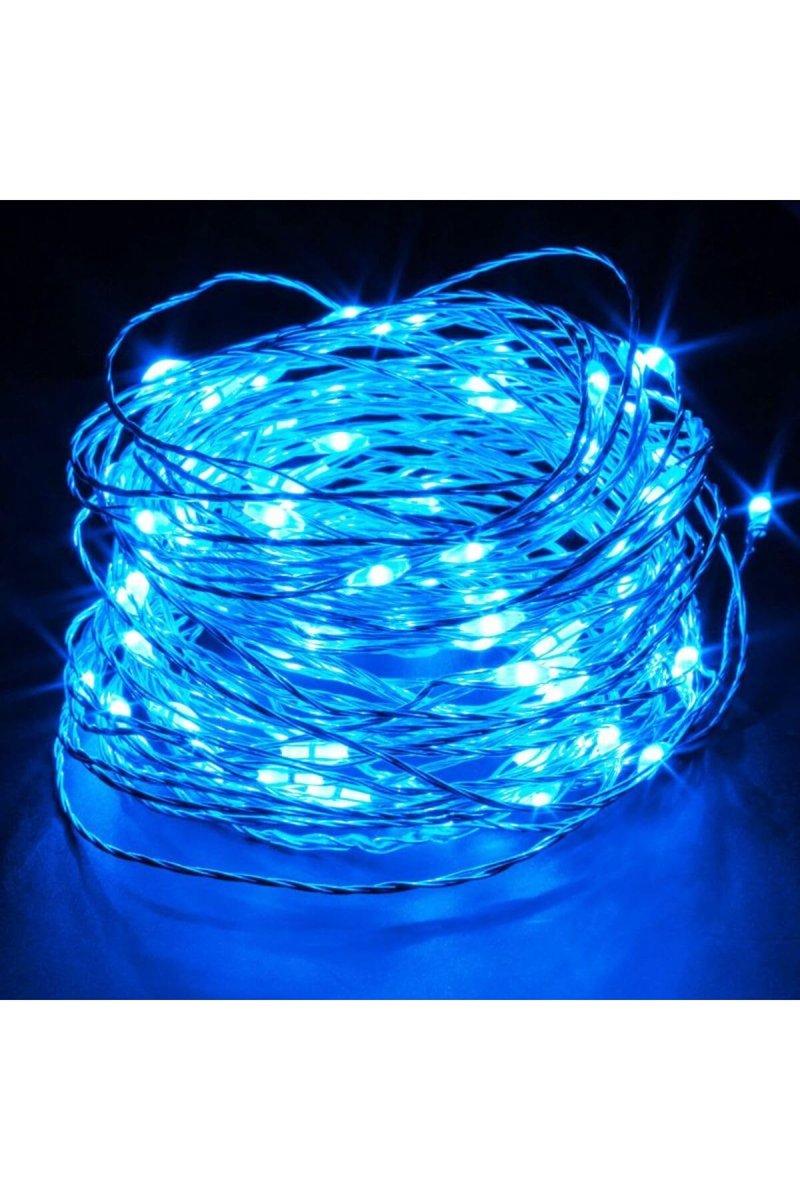 Kuzey 10 METRE SU GEÇİRMEZ PARLAK CANLI MAVİ IŞIK MİCRO DÖKME LED ULTRA MAVİ PİLLİ LED IŞIK SABİT YANAR MAVİ