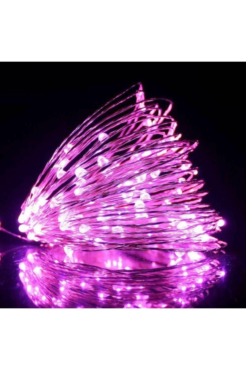 Kuzey 10 METRE PEMBE PİLLİ LED IŞIK CANLI PEMBE IŞIK IP65SU GEÇİRMEZ SEVGİLİLER GÜNÜNE ÖZEL PEMBE LED IŞIK PEMBE