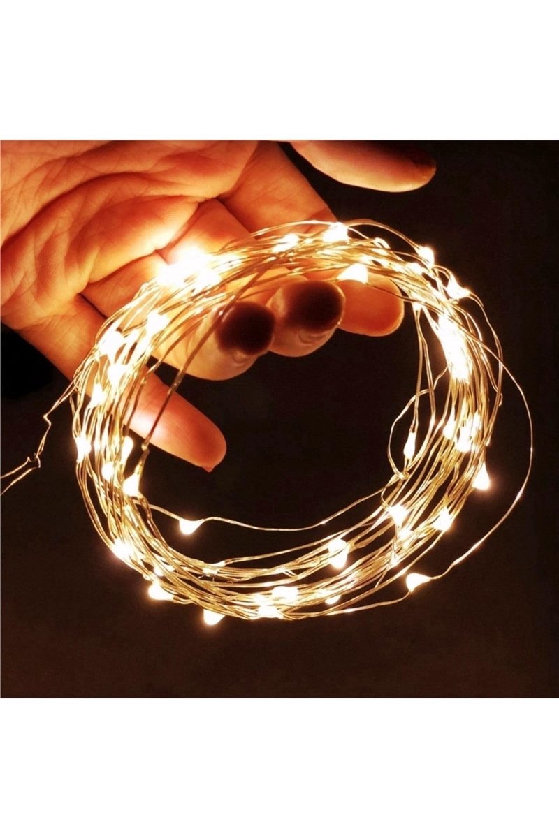 Kuzey 5 Metre Gün Işığı Pilli Led Işık Gün Işığı Led Işık Yılbaşı Ağacı Işığı Noel Işığı Warm Light GÜN IŞIĞI