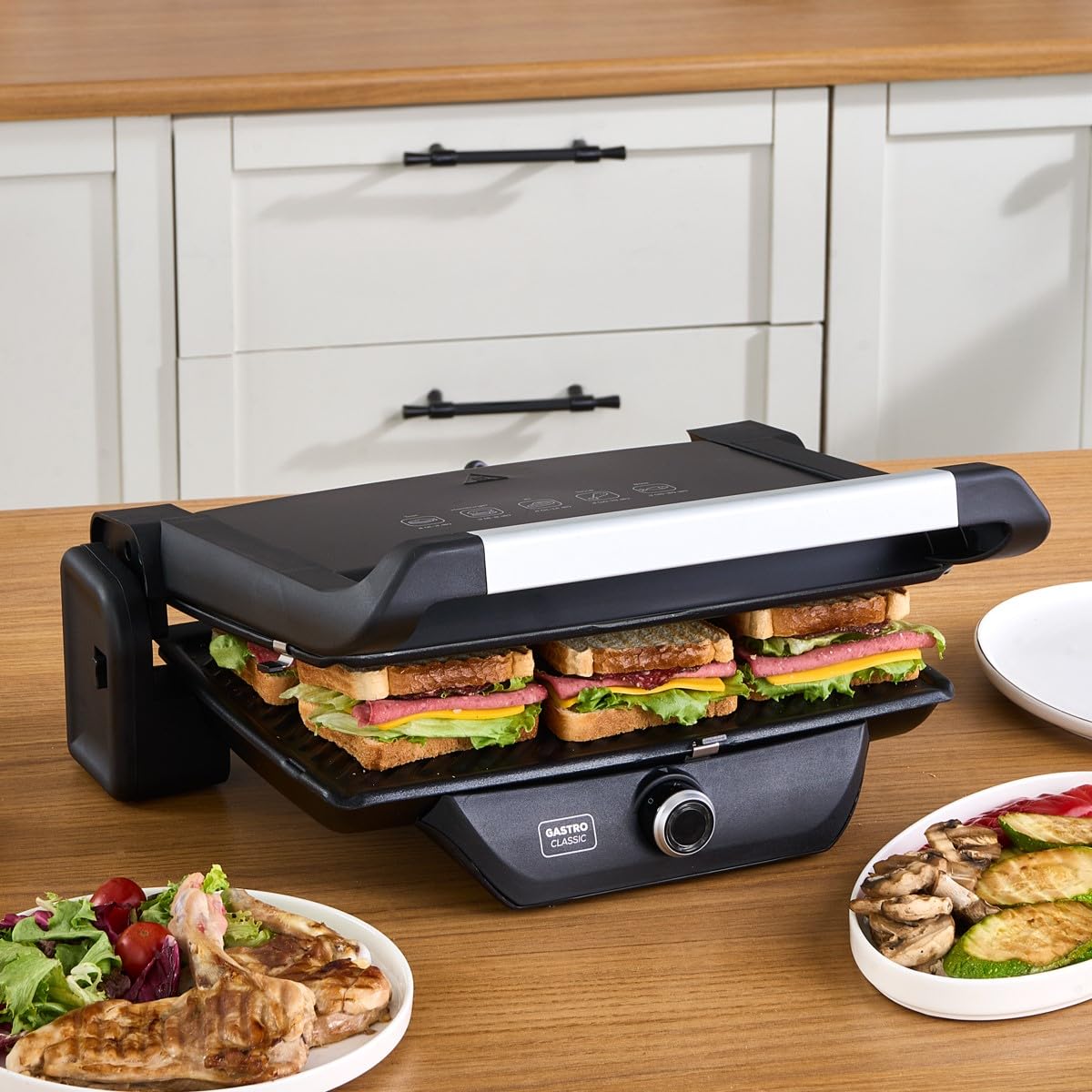 KARACA Gastro Classic Izgara ve Tost Makinesi Matte Black 6 Dilim Kapasiteli