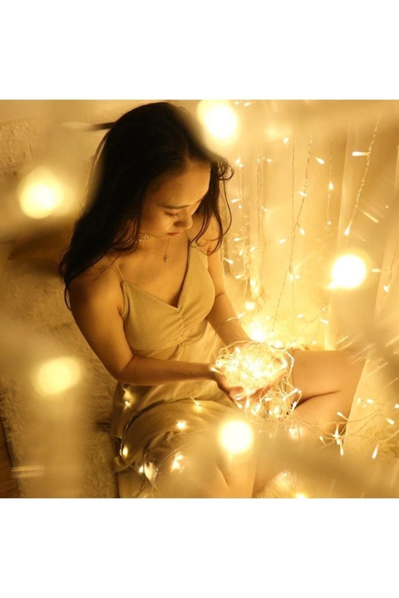 Kuzey Yılbaşı Ağacı Işığı 10 Metre Gün Işığı Led Işık 100 Led Lambalı 220v Ile Çalışır Noel Ağacı Işığı GÜN IŞIĞI