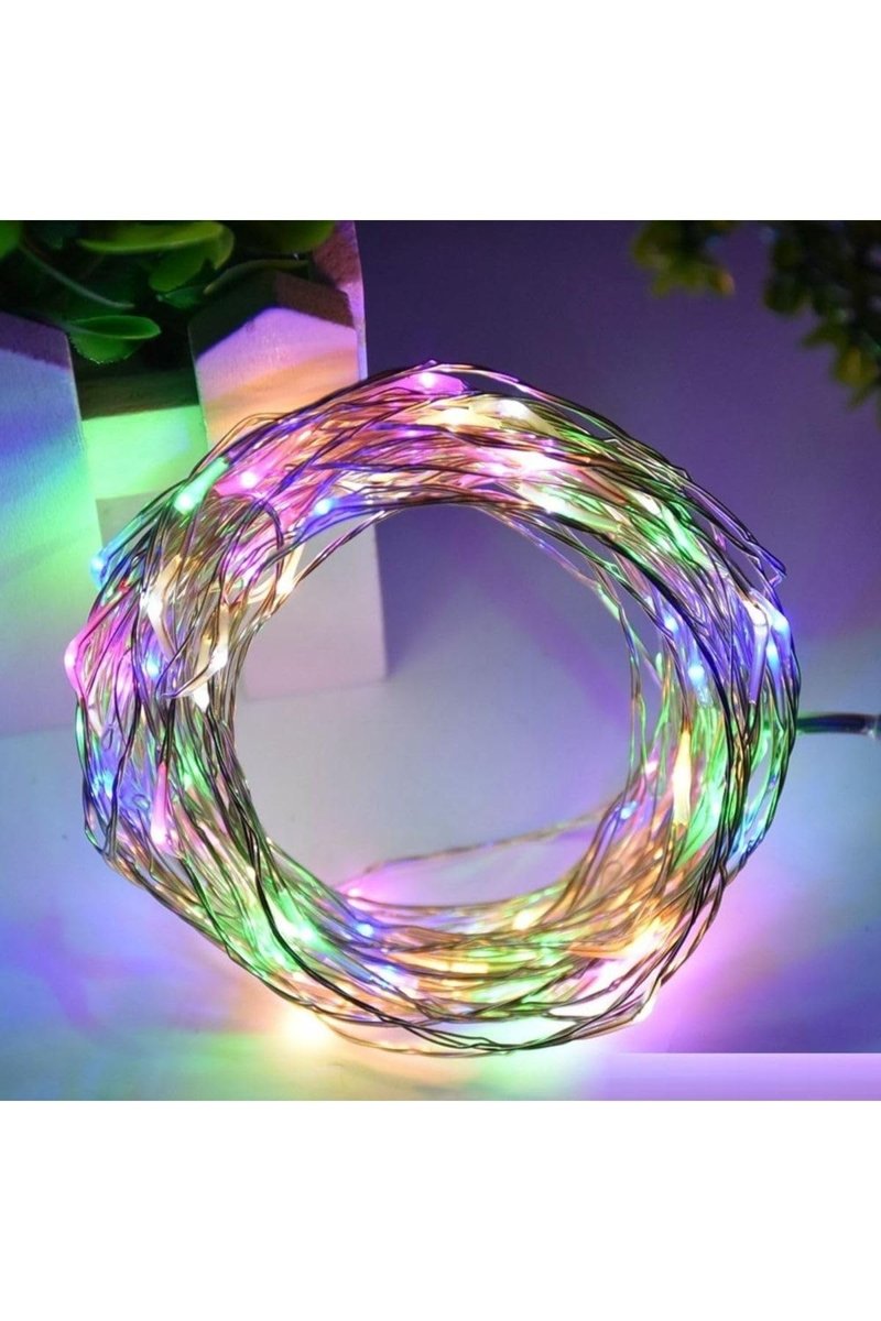 Kuzey 3 Metre Renkli Pilli Led Işık Renkli Led Işık Renkli Yılbaşı Ağacı Işığı Renkli Noel Işığı- RENKLİ