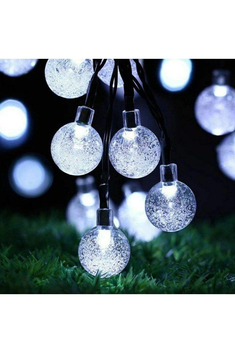 Kuzey PROFOSYONEL KRİSTAL BEYAZ TOP LED IŞIK SU GEÇİRMEZ DIŞ MEKAN IŞIĞI 5METRE BEYAZ YILBAŞI AĞACI IŞIĞI BEYAZ