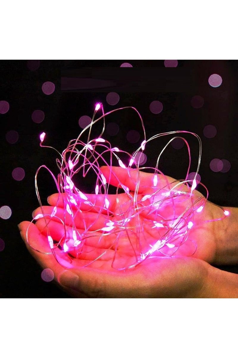 Kuzey 3 METRE PEMBE PİLLİ LED IŞIK CANLI PEMBE IŞIK IP65 SU GEÇİRMEZ SEVGİLİLER GÜNÜNE ÖZEL PEMBE LED IŞIK PEMBE