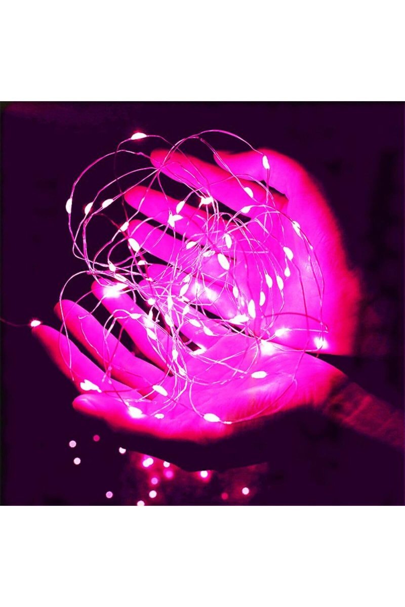 Kuzey 3 METRE PEMBE PİLLİ LED IŞIK CANLI PEMBE IŞIK IP65 SU GEÇİRMEZ SEVGİLİLER GÜNÜNE ÖZEL PEMBE LED IŞIK PEMBE