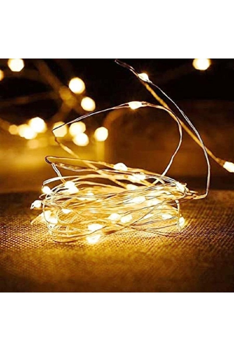 Kuzey 10 Metre Battery Warm Light Led Light 10 Metre Pilli Gün Işığı Led Işık Gün Işığı Pilli Işık Sarı GÜN IŞIĞI