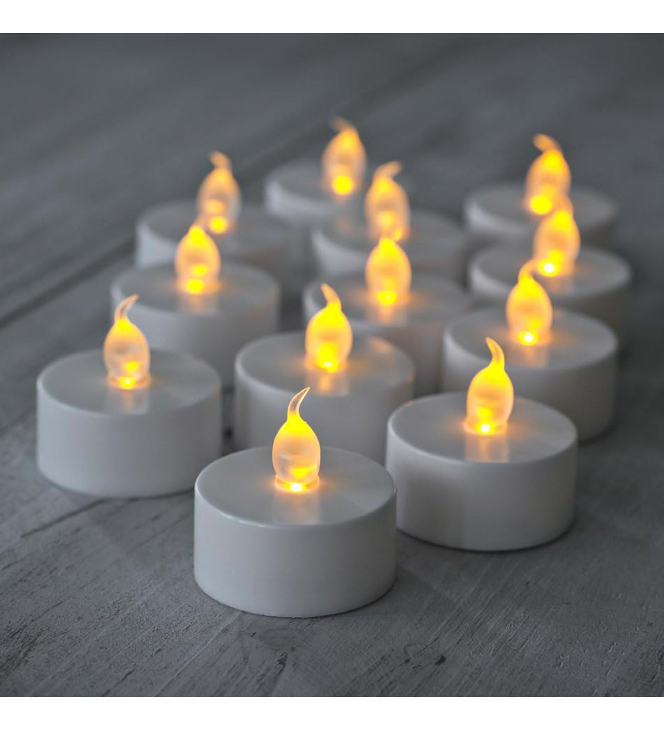 SNA Pilli Led Tealight T-LİGHT MUM PİLLİ MUM LED IŞIK SICAK SARI RENK DEKORASYON SÜSLEME DÜĞÜN KINA ORGANİZASYON (6)