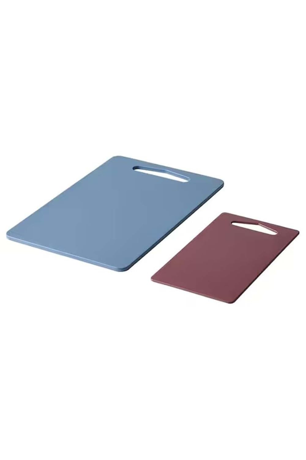 IKEA 2 Parça Kesme Tahtası, Mavi-Kırmızı Renk Doğrama Tahtası Polietilen Plastik