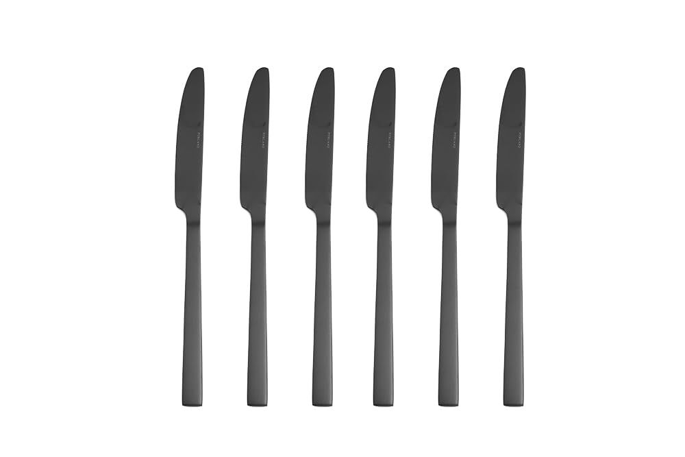 Porland Quantum Mat Siyah Yemek Bıçağı 24cm 6 adet