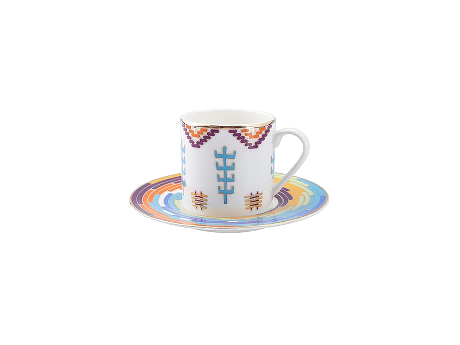 Porland Ruanda Tabaklı Kahve Fincanı 90 cc, Tekli