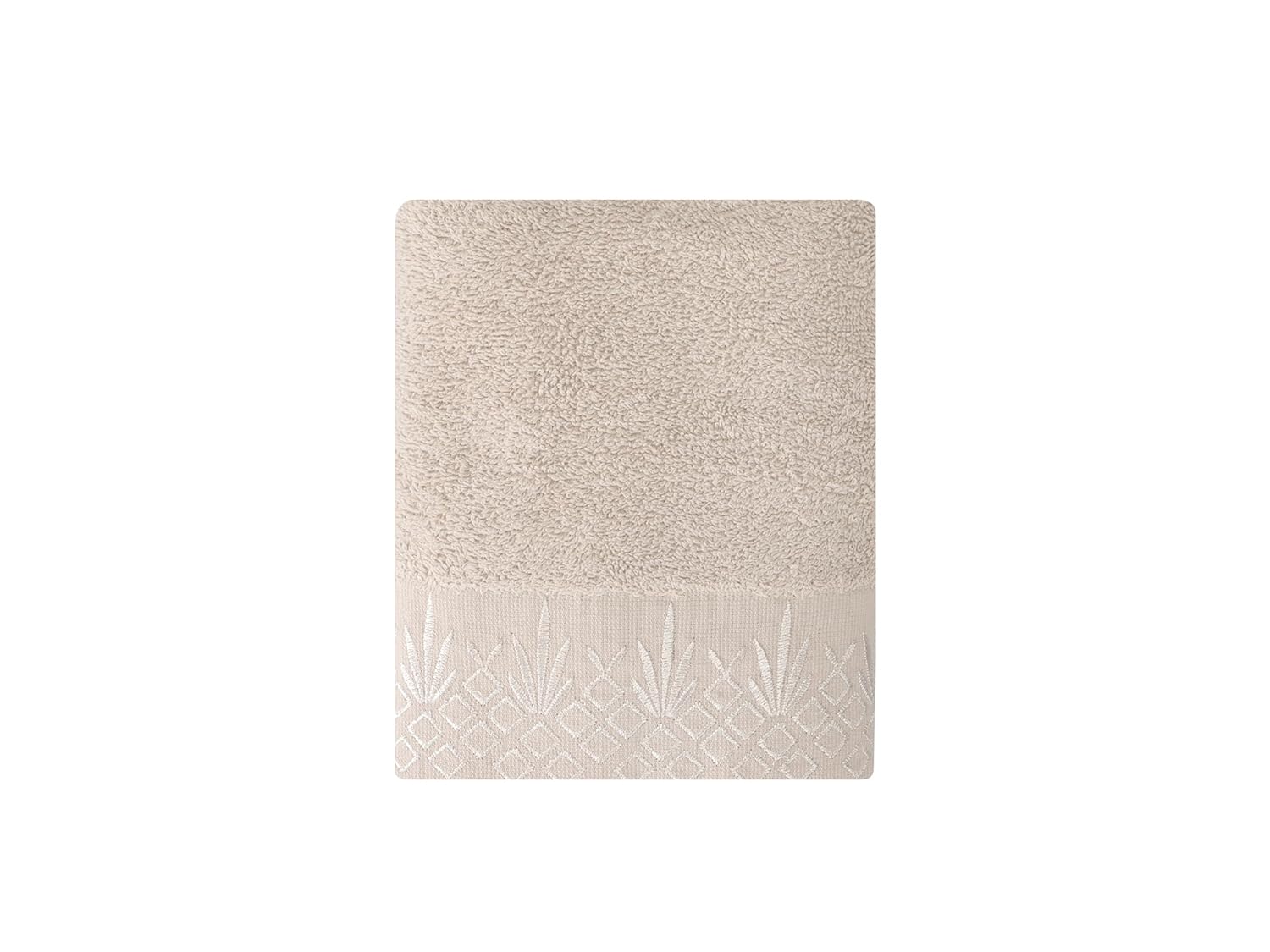 Porland Sty Barra Gri Nakışlı Havlu 50X90