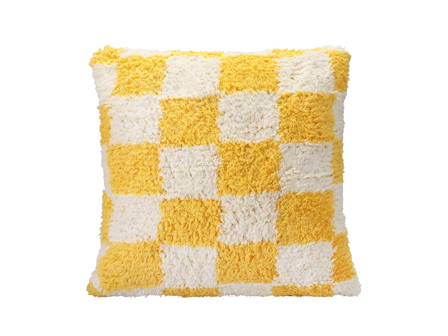 Porland Pop Plaid Dokuma Yastık Sarı 45x45cm