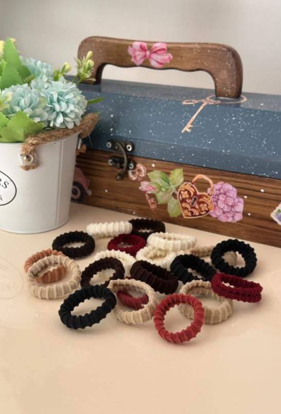 okavango Kadın Kahverengi Ultra Esnek Tırtıklı 20 Li Havlu Lastik Toka Seti, Lastik Toka Seti, Toka Organizer, Toka, Kız Çocuk Toka, Toka Organizer