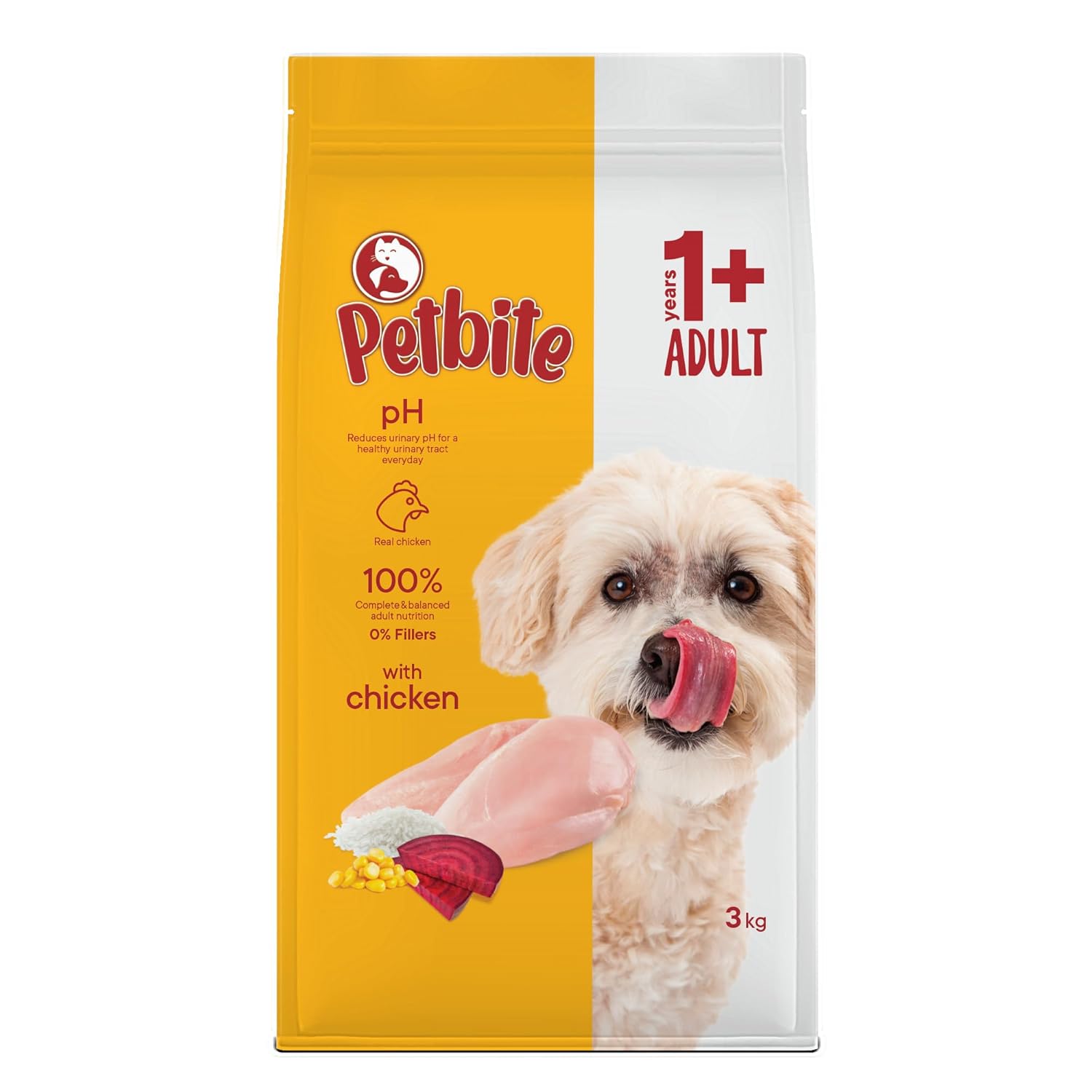 Petbite Yetişkin Köpekler İçin Tavuk Etli Kuru Köpek Maması (3 Kg, Tavuk)