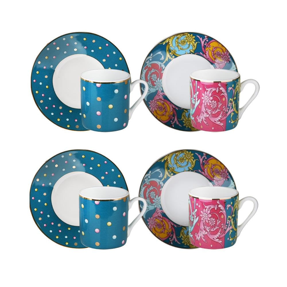 Lucky Art Estelle Bone Dörtlü Kahve Fincanı Seti