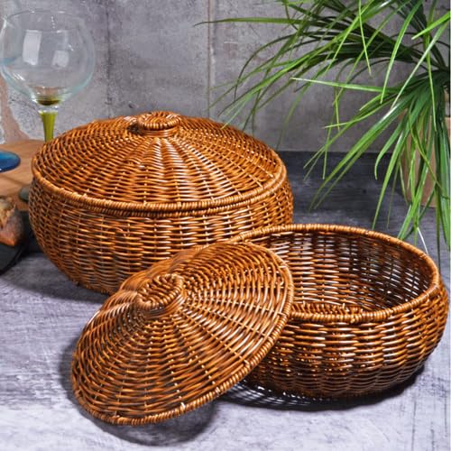 Kosova Wicker 2'li Yuvarlak Sepet
