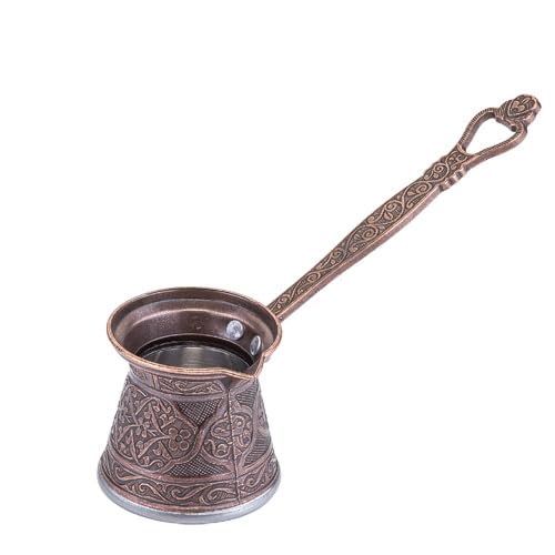 Kosova 4 Zamak Döküm Kahve Cezvesi 3-4 Kişilik Bakır Rengi