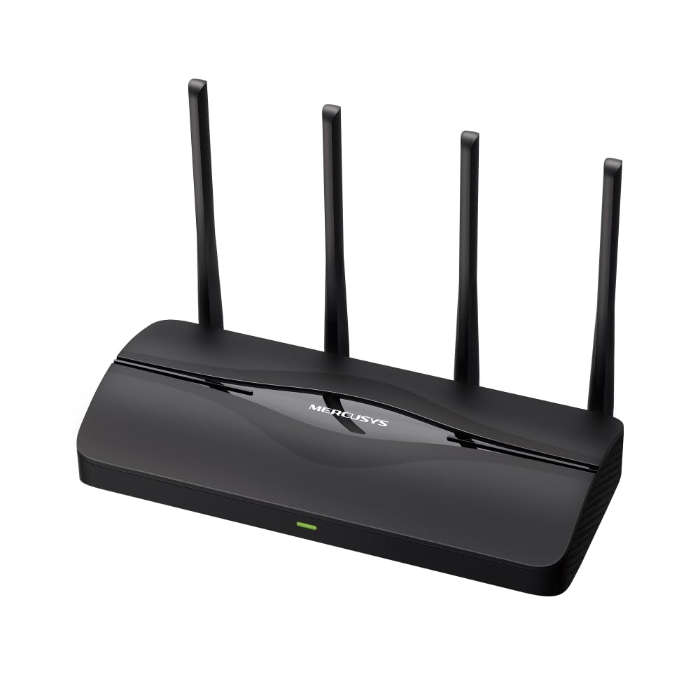 Mercusys MR27BE; BE3600 Mbps, Fiber Destekli, 2× 2.5 Gbps WAN&LAN Port + 2× Gbps Port, Easy Mesh Uyumlu, Dual-Band Wi-Fi 7 Router