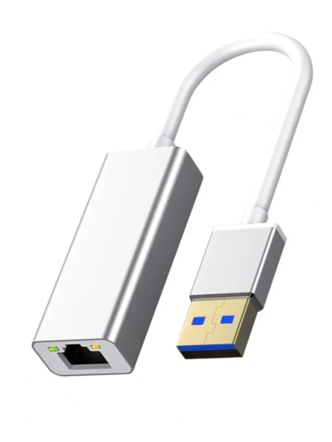 Coverzone Gigabit USB to Ethernet RJ45 Çevirici Kablolu İnternet Dönüştürücü 1000Mbps PC İle Uyumlu Laptop İle Uyumlu Alüminyum Kasa Tak Çalıştır USB-A to LAN Adaptörü RJ45 (ZR202 - USB)