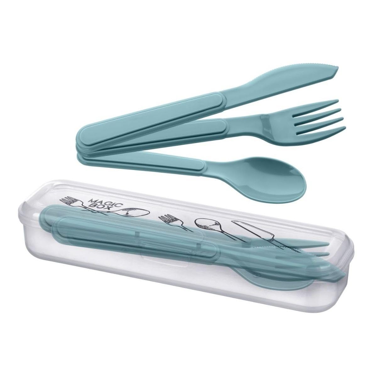BUFFER® Kendiliğinden Kutulu Hijjenik Plastik Piknik Tipi Çatal Kaşık Bıçak Seti