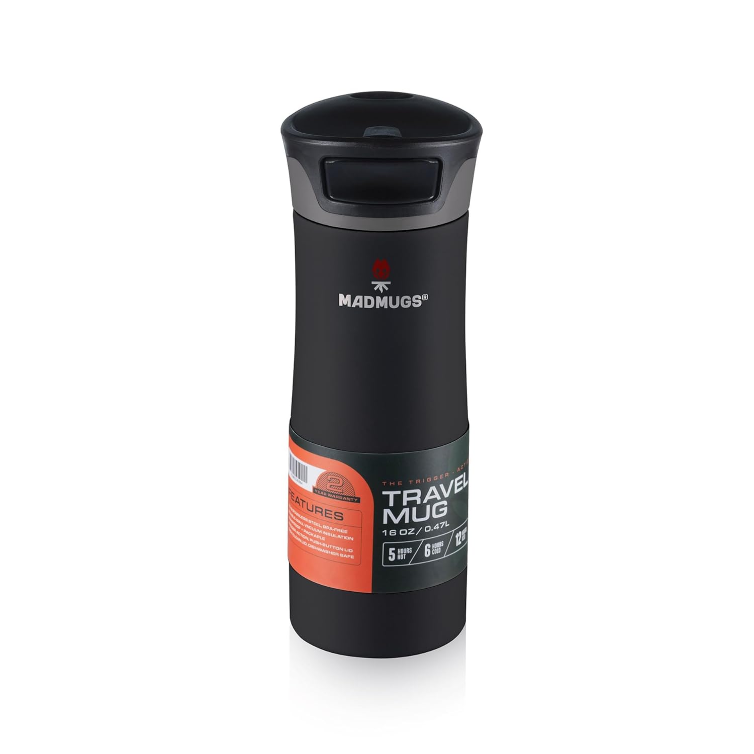 MADMUGS Travel Mug Termos Bardak 0.47 lt BLACK