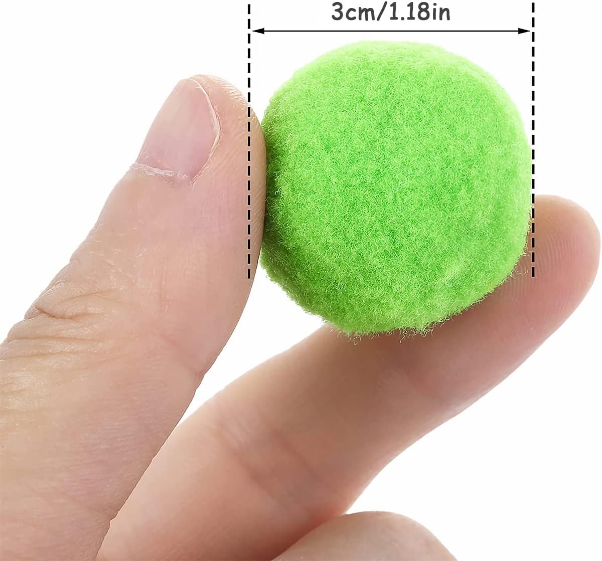AEE® 50 Adet Peluş Kedi Topu 3 cm – Renkli Yumuşak Kedi Oyuncağı Seti, Kedi Oyun Topu, Kedi Oyun Tabancası Yedek Top, Hafif Oyuncak Top