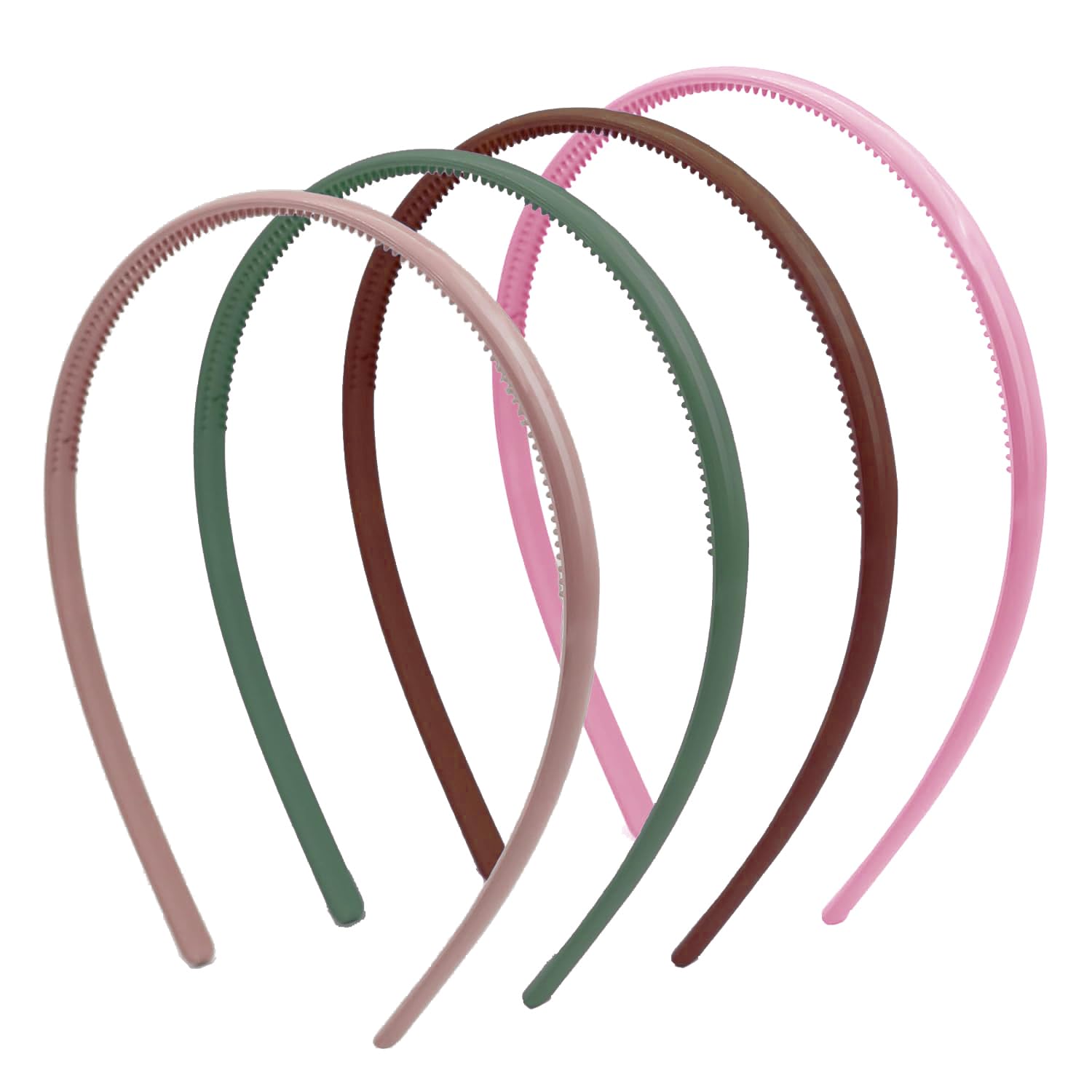 X spring Saten Saç Bantları, 4'lü Paket, 3 cm Genişliğinde, Kadınlar ve Kızlar için Kaymaz Moda Saç Bantları, DIY Tatil Kostümü Saç Aksesuarları - Renkli