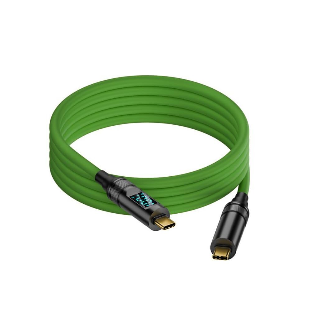 LivX Type C To Type C 100W Hızlı Şarj 20Gbps Veri Transfer Hızı 8K60Hz Görüntü Aktarım Kablosu 2 metre Yeşil GRN-02