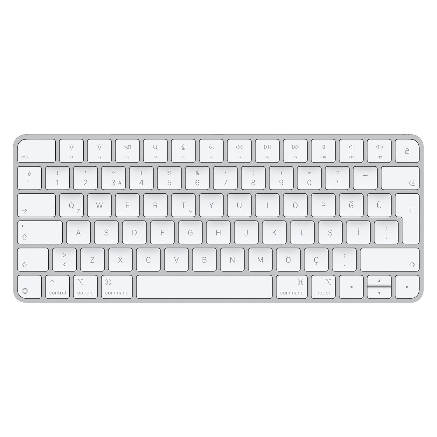 Apple Magic Keyboard: Bluetooth, şarj edilebilir. Mac, iPad ve iPhone ile çalışır; Türkçe Q Klavye, Gümüş Rengi (Lightning)