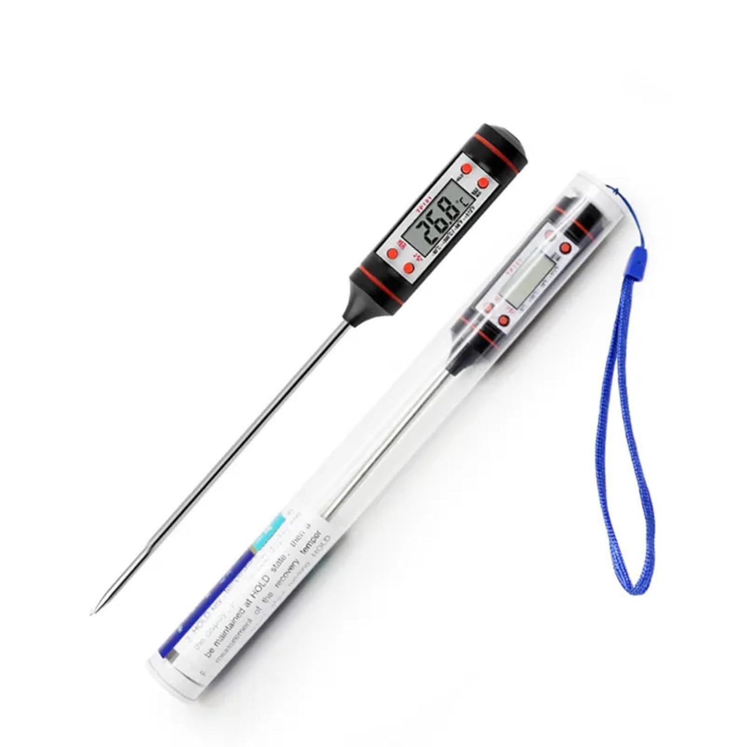 Hoala Hoala Dijital Gıda Termometresi, Mutfak Termometresi, Geniş Sıcaklık Alanı, -50 °C (-58 °F) 300 °C'ye kadar (572º F) Isı Ölçüm Aralığı