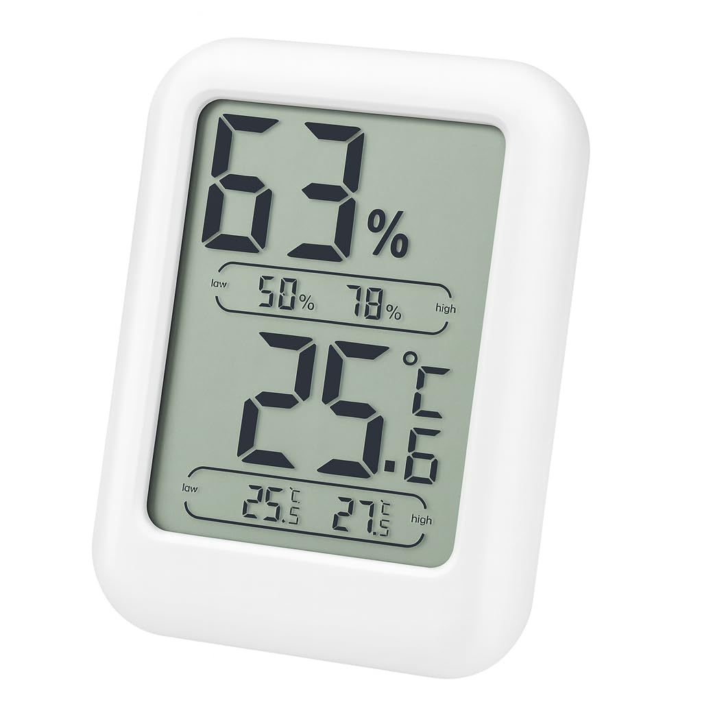 Orret Home Mini Masa Üstü Dijital Termometre ve Nem Ölçer – Kompakt Isı ve Nem Ölçer, Ev, Ofis ve Çocuk Odası İçin Mıknatıslı Yapışabilir Mini Termometre Higrometre
