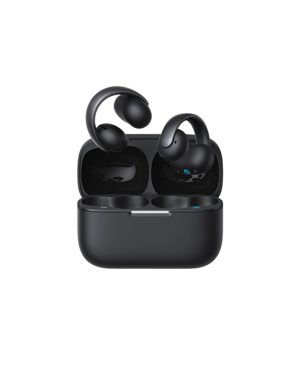 Soundcore AeroClip by Anker, Açık Kulak Kulaklıklar, Klipsli Kulaklıklar, Uyarlanabilir Konfor, 4 Mikrofon ve Yapay Zeka ile Net Aramalar, Kararlı Uyum, Güçlü Bas için 12 mm Sürücüler, Yüksek
