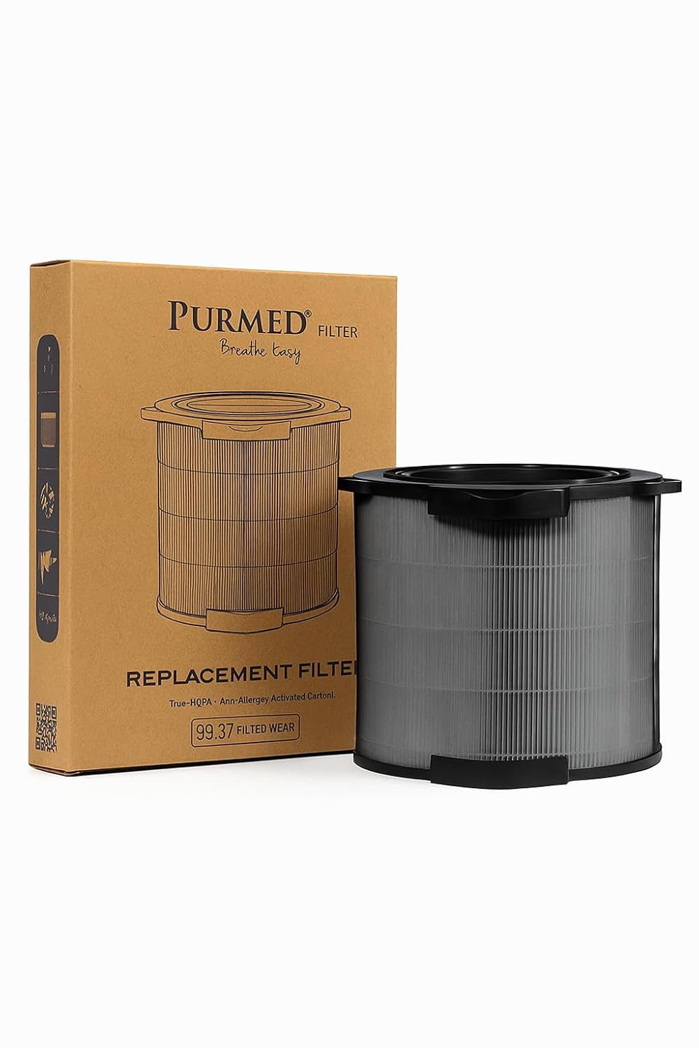 Purmed ELECTROLUX Pure A9 PA91-404GY - PA91-404DG Hava Temizleyici Uyumlu, RFID Etiketli Hepa + Karbon Filtre