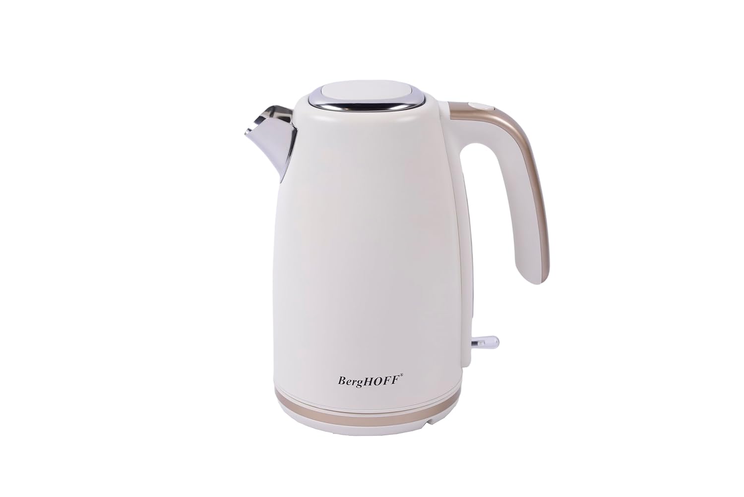 BergHOFF Gem Pearl 1, 7 L Su Isıtıcı – 2200 W Paslanmaz Çelik Gövde | Vanilya Krem Gold