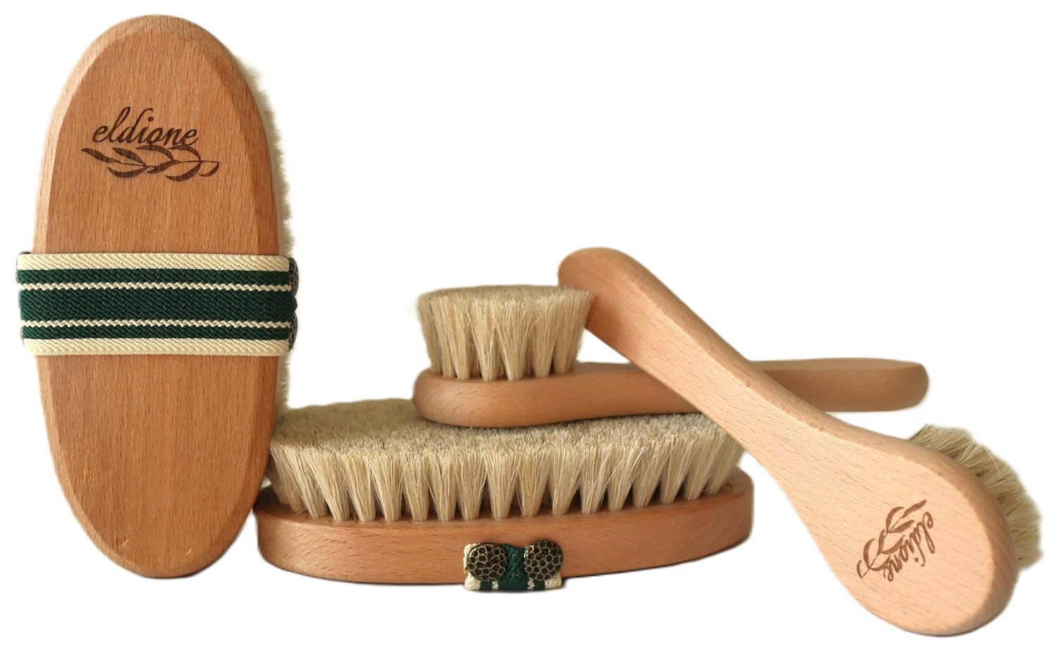 eldione%100 At Kılı Vucüt Bakım Fırçası, Yüz Fırçası, Topuk (ponza) Taşı ve Kese, Kuru Fırçalama, Selülit/Varis/Kırışık Giderici, Hücre Yenileme, Gençleştirici Sıkılaştırıcı, Doğal Peeling, (4 Adet)