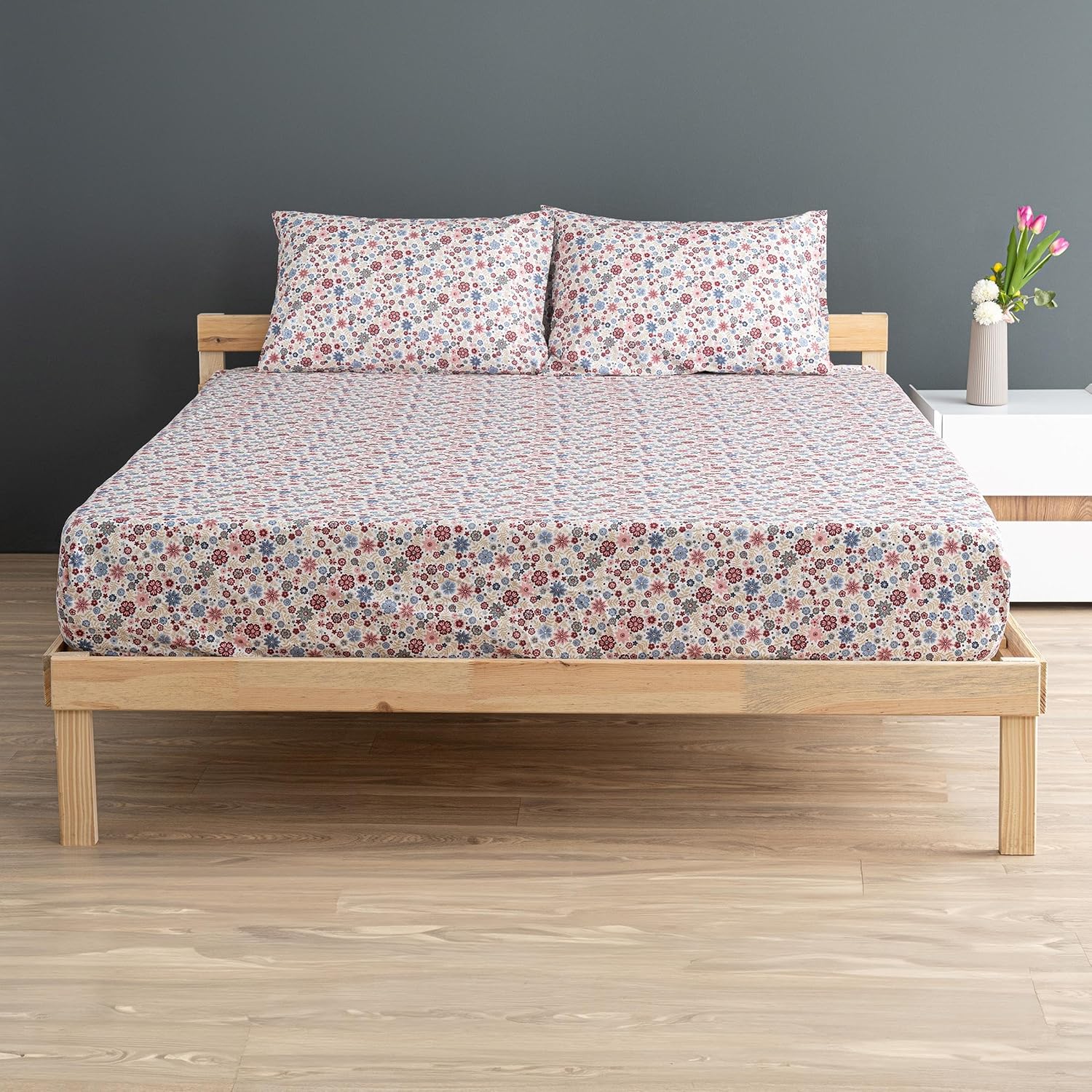Soley | Liberty |%100 Pamuklu Tek Kişilik 100 x 200 Lastikli Çarşaf Seti Bordo