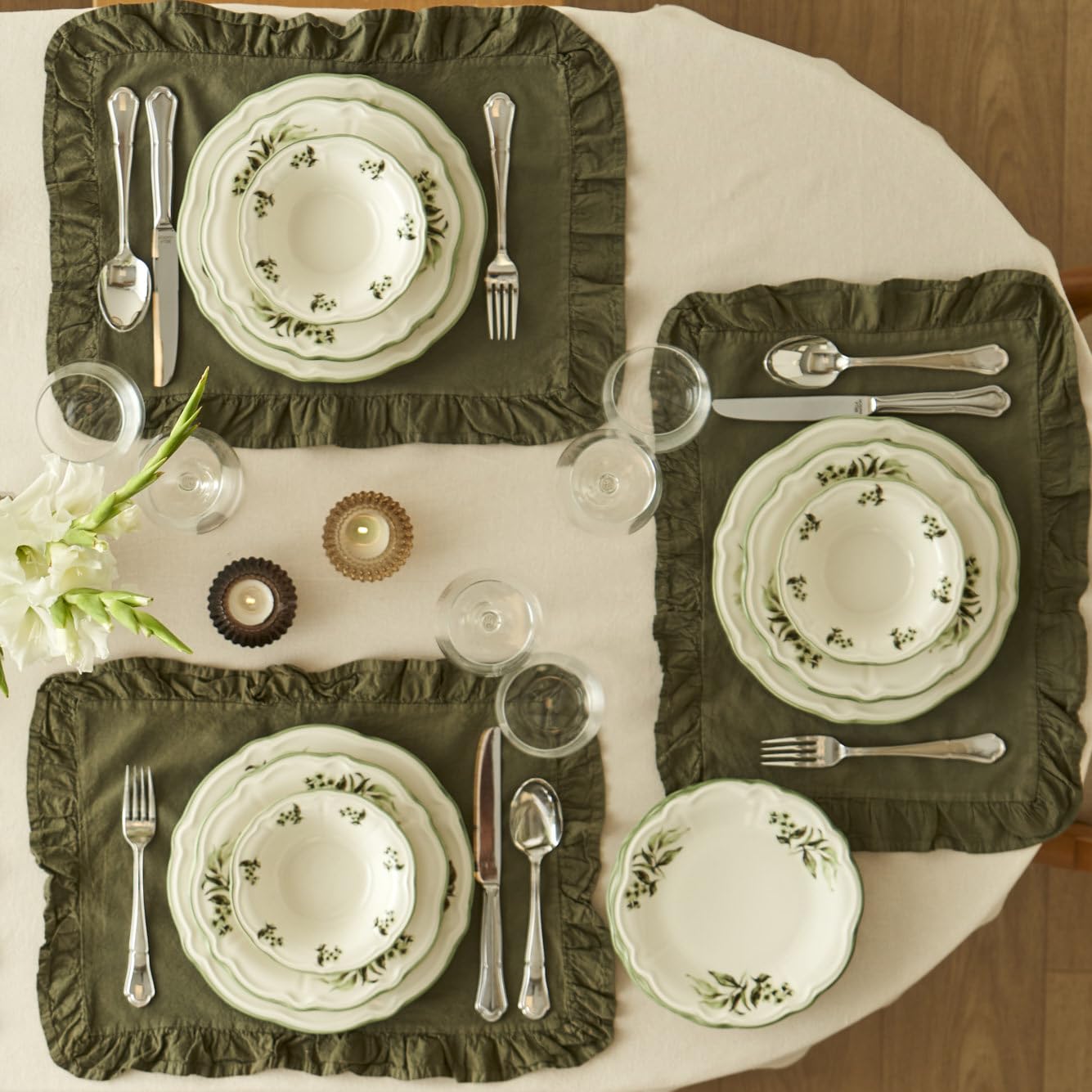 Bella Maison Julia Stoneware 24 Parça 6 Kişilik Yemek Takımı Yeşil