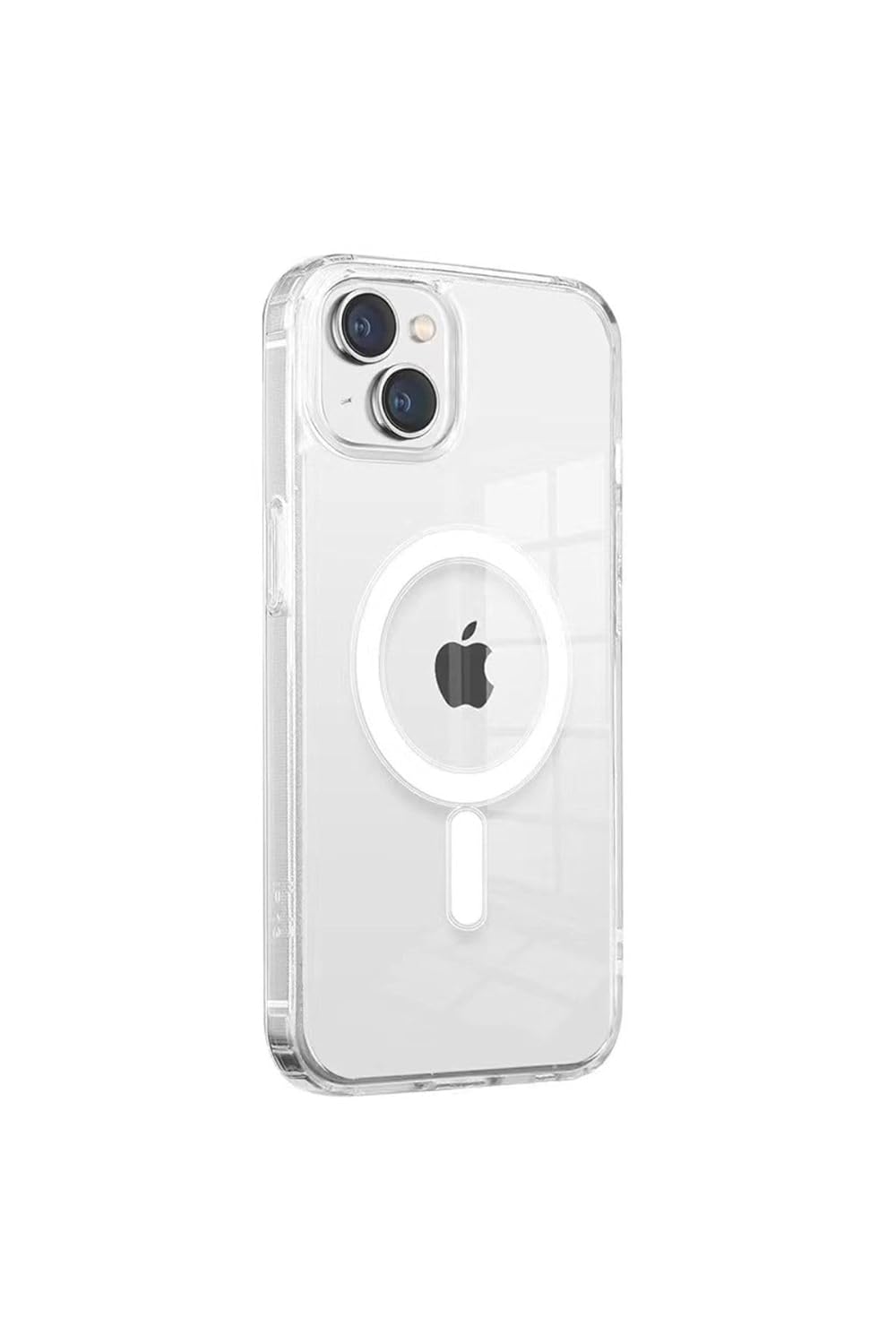 Zore Apple için uyumlu iPhone 14 Kılıf M-safe Şarj Özellikli Şeffaf Sert PC Zore Embos Kapak Renksiz