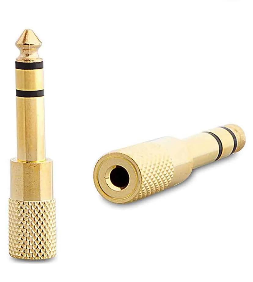 SEYUSE Kablo Jak Dönüştürücü - Jack Çevirici erkek 6.5mm - dişi 3.5mm Siyah Jack Fiş jack Çevirici S