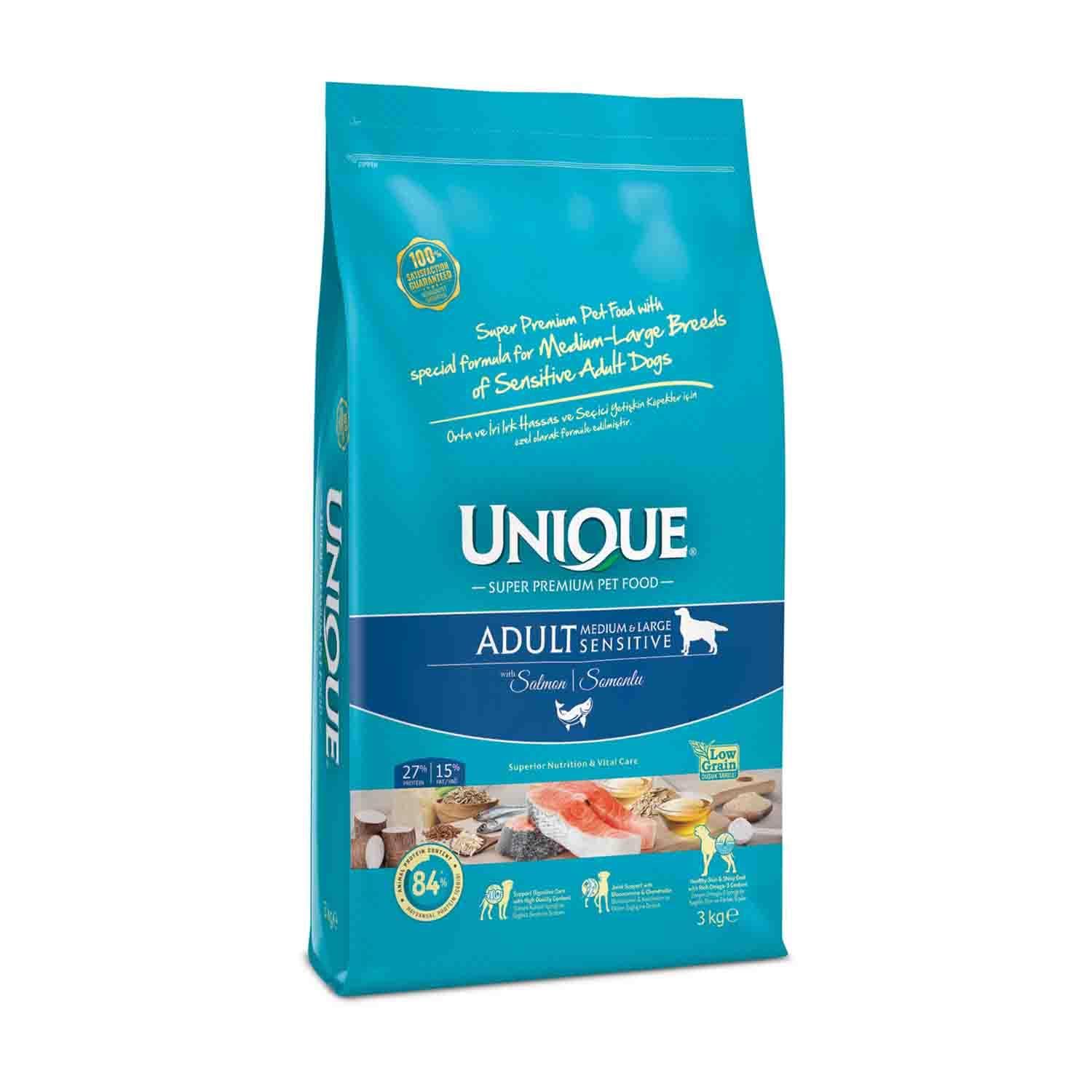 Unique Adult M&L Sensitive With Salmon 3 Kg