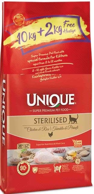 Unique Adult Cat Sterlised Chicken 10+2 Kg