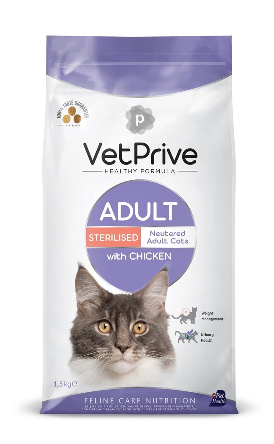 Vetprive Cat Adult Sterilsed With Chicken 1,5 Kg