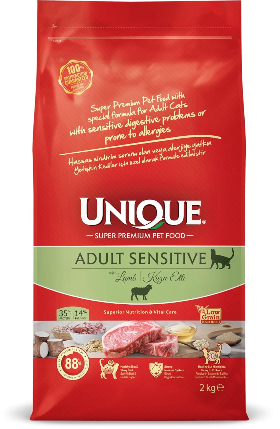 Unique Adult Cat Sensitive With Lamb 2 Kg