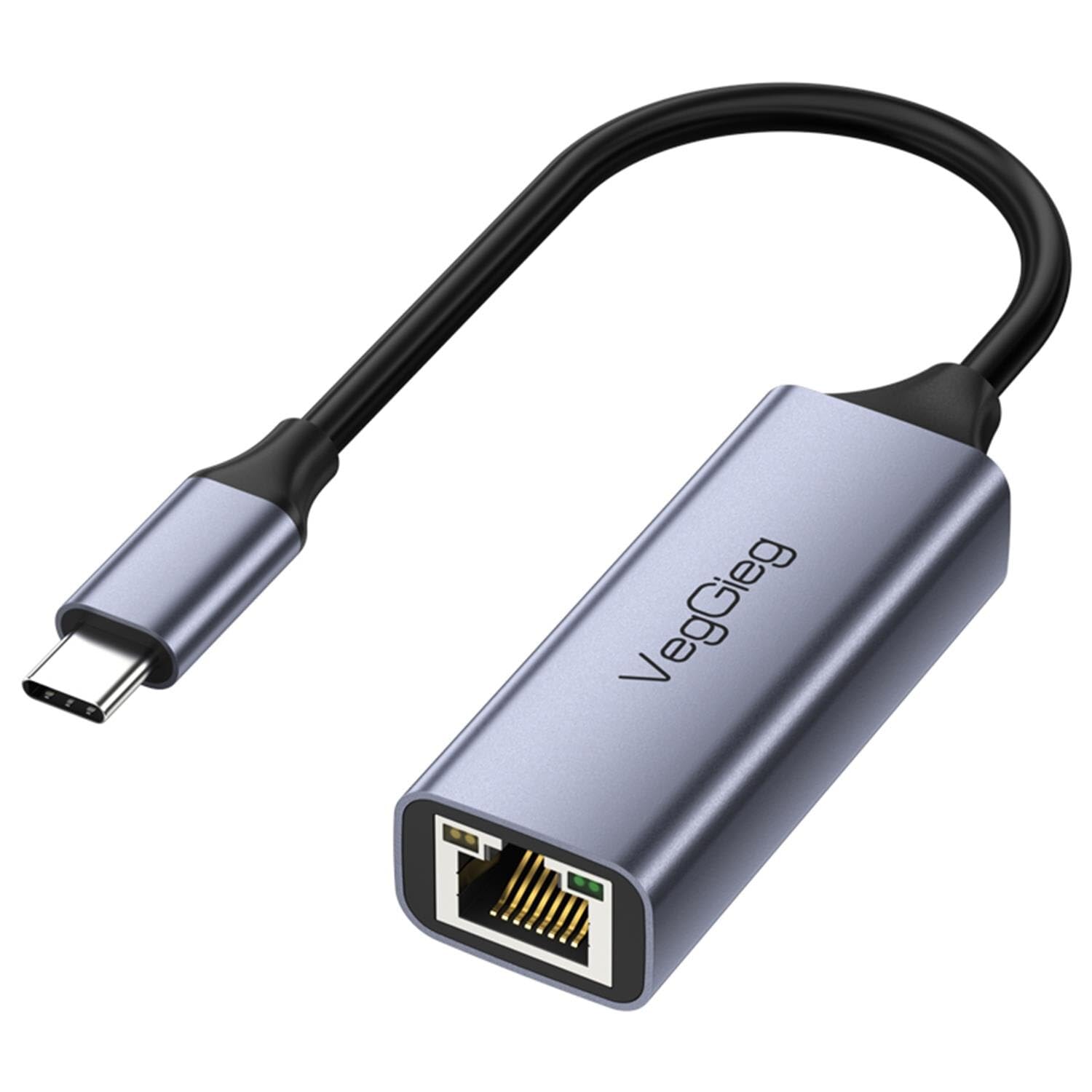 VegGieg Type-C 1000Mbps Gigabit Ethernet Adaptörü PC, Mac, Konsol, Tv Box Uyumlu